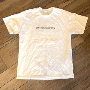 Marquis Los Angeles “Caffeinate Responsibly” White Tee Shirt